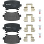PRIME Low-Met Brake Pad Set for 2005-2017 Audi/Volkswagen (A4, A4 Quattro, A6 Quattro, S4) P85073 - kit contents