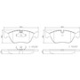 PRIME Ceramic Brake Pad Set for 1993-2004 Volvo (850, C70, S70, V70) P86013N - diagram