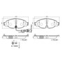 PRIME Ceramic Brake Pad Set for 2014-2024 Volkswagen/Audi (Golf, A3, A3 Quattro, GTI) P85126N - diagram