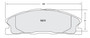 Includes Hardware Brake Pads for 2013-2019 Ford/Lincoln (Taurus, MKS, MKT, Police Interceptor Sedan) 1611.20