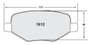 Includes Hardware Brake Pads for 2013-2019 Ford/Lincoln/Chrysler (Taurus, MKS, Town &amp; Country, Grand Caravan) 1612.20