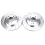 Front Drilled, Slotted and Zinc Plated Brake Rotor Pair - Contains AR8589XL & AR8589XR AR8589XPR - top view