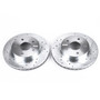 Evolution Performance Drilled, Slotted & Plated Brake Rotor Pair AR8742XPR - top view