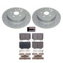 Evolution Coated Rotor And Low-Dust Ceramic Brake Pad Kit CRK8496 - front view