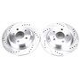 Evolution Performance Drilled, Slotted & Plated Brake Rotor Pair EBR1049XPR - top view