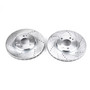 Evolution Performance Drilled, Slotted & Plated Brake Rotor Pair EBR625XPR - top view