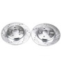 Evolution Performance Drilled, Slotted & Plated Brake Rotor Pair EBR817XPR - top view
