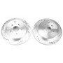 Evolution Performance Drilled, Slotted & Plated Brake Rotor Pair JBR1543XPR - top view