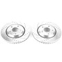 Evolution Performance Drilled, Slotted & Plated Brake Rotor Pair JBR1590XPR - top view
