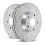 Evolution Performance Drilled, Slotted & Plated Brake Rotor Pair JBR1908XPR - front view
