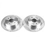 Evolution Performance Drilled, Slotted & Plated Brake Rotor Pair JBR963XPR - top view