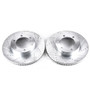 Evolution Performance Drilled, Slotted & Plated Brake Rotor Pair JBR935XPR - top view