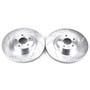 Evolution Performance Drilled, Slotted & Plated Brake Rotor Pair JBR957XPR - top view