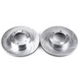 Evolution Performance Drilled, Slotted & Plated Brake Rotor Pair JBR975XPR - top view