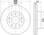 Disc Brake Rotor 355125261 - diagram