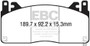 EBC 2015+ Ford Mustang (6th Gen) 5.2L (GT350) Shelby Redstuff Front Brake Pads