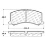 C-Tek Semi-Metallic Brake Pads with Shims for 1995-2002 Suzuki (Esteem) 102.06770