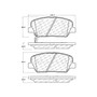 C-Tek Ceramic Brake Pads with Shims for 2010-2016 Hyundai/Kia (Genesis Coupe, Optima) 103.14130