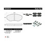 Posi Quiet Semi-Metallic Brake Pads with Hardware for 1992-2006 Mazda (MPV) 104.05510