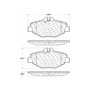 Posi Quiet Semi-Metallic Brake Pads with Hardware for 2003-2009 Mercedes-Benz (E320, E350) 104.09870