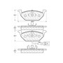 Posi Quiet Semi-Metallic Brake Pads with Hardware for 1998-2019 Volkswagen/Audi/Seat (Beetle, Golf, Jetta, A3) 104.07681