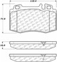 Posi Quiet Semi-Metallic Brake Pads with Hardware for 2002-2011 Mercedes-Benz (C32 AMG, CLK500, CLK55 AMG, C55 AMG) 104.08471