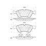 Posi Quiet Semi-Metallic Brake Pads with Hardware for 2005-2017 Mercedes-Benz (G55 AMG, ML500, ML350, E500) 104.11230
