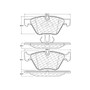 Posi Quiet Semi-Metallic Brake Pads with Hardware for 2004-2007 BMW (525i) 104.10612