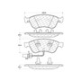 Posi Quiet Semi-Metallic Brake Pads with Hardware for 2004-2011 Audi/Volkswagen (A8 Quattro, Phaeton, S6, S8) 104.10240
