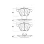 Posi Quiet Semi-Metallic Brake Pads with Hardware for 2010-2018 BMW (760Li, X6, Alpina B7, Alpina B7L) 104.14430