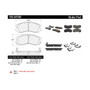 Posi Quiet Ceramic Brake Pads with Shims and Hardware for 1990-1996 Subaru (Impreza, Legacy) 105.04700