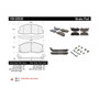 Posi Quiet Ceramic Brake Pads with Shims and Hardware for 1984-1989 Toyota (Van, Van Wagon) 105.02630