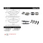 Posi Quiet Ceramic Brake Pads with Shims and Hardware for 1990-1995 Ford/Lincoln/Mercury (Crown Victoria, Town Car, Grand Marquis) 105.06620