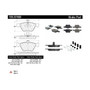 Posi Quiet Ceramic Brake Pads with Shims and Hardware for 1996-2010 Mercedes-Benz/Chrysler (CLK320, CLK430, E300, E320) 105.07400