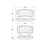Posi Quiet Ceramic Brake Pads with Shims and Hardware for 2000-2017 Mitsubishi/Chrysler/Dodge (Montero, Endeavor, Sebring, Outlander)