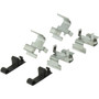 Posi Quiet Ceramic Brake Pads with Shims and Hardware for 2004-2017 Mitsubishi/Dodge/Jeep (Lancer, Outlander, Caliber, Compass) 105.10370