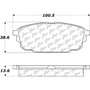Posi Quiet Ceramic Brake Pads with Shims and Hardware for 2001-2003 Mazda (Protege, Protege5) 105.08920