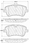 Posi Quiet Ceramic Brake Pads with Shims and Hardware for 2001-2011 Mercedes-Benz (C230, C240, C320, CLK320) 105.08721