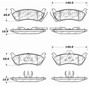 Posi Quiet Ceramic Brake Pads with Shims and Hardware for 1998-2005 Mercedes-Benz (ML320, ML350, ML430) 105.08750