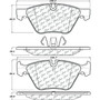 Posi Quiet Ceramic Brake Pads with Shims and Hardware for 2006-2013 BMW (128i, 130i, 125i, 120i) 105.10611