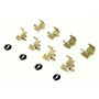 Posi Quiet Ceramic Brake Pads with Shims and Hardware for 2006-2018 Toyota/Scion (Yaris, iQ) 105.11840