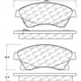Posi Quiet Ceramic Brake Pads with Shims and Hardware for 2010-2017 Chevrolet (Cruze, Sonic, Cruze Limited) 105.15220