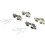 Posi Quiet Ceramic Brake Pads with Shims and Hardware for 2010-2022 Toyota/Lexus/Scion (Prius, CT200h, Corolla, iM) 105.14230