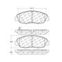 Posi Quiet Ceramic Brake Pads with Shims and Hardware for 2012-2015 Honda (Civic) 105.15780