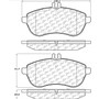 Posi Quiet Ceramic Brake Pads with Shims and Hardware for 2008-2016 Mercedes-Benz (C300, C280, C250, SLK250) 105.13400