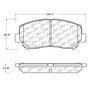 Posi Quiet Ceramic Brake Pads with Shims and Hardware for 2013-2015 Dodge (Dart) 105.16400