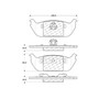 Posi Quiet Extended Wear Brake Pads with Shims and Hardware for 2003-2005 Lincoln (Aviator) 106.09520