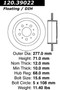 Premium Brake Rotor for 1997-1998 Volvo (S90, V90) 120.39022