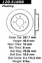 Premium Brake Rotor for 1997-2006 Hyundai (Tiburon, Elantra) 120.51006