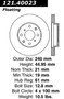 C-Tek Standard Brake Rotor for 1990-2000 Honda (Civic, Civic del Sol, CRX) 121.40023